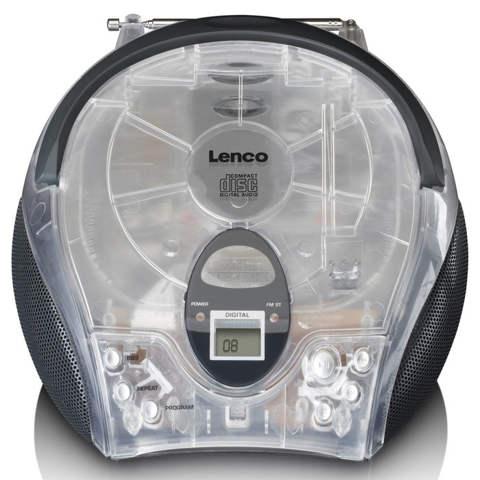 Lenco SCD-24TR Radio Portátil Digital Bluetooth FM con Pantalla LCD - Transparente Lenco SCD-24TR Radio Portátil Digital Bluetooth FM con Pantalla LCD - Transparente