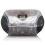 Lenco SCD-24TR Radio Portátil Digital Bluetooth FM con Pantalla LCD - Transparente