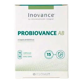 INOVANCE Probiovance Ab 10 Cápsulas - Complemento alimenticio a base de probióticos para el equilibrio de la flora intestinal