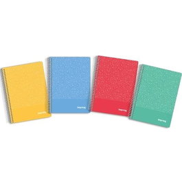 IMPREX Set de 4 Cuadernos de Espiral Imprex A5 Tapa PP Horizontal Colores Surtidos
