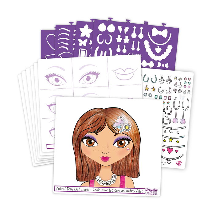 Crayola Álbum de Maquillaje de Estrellas 04-1055 con Pegatinas y Plantillas para Dibujar Crayola Álbum de Maquillaje de Estrellas 04-1055 con Pegatinas y Plantillas para Dibujar