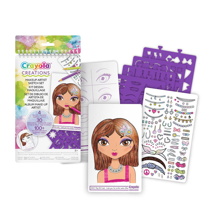 Crayola Álbum de Maquillaje de Estrellas 04-1055 con Pegatinas y Plantillas para Dibujar Crayola Álbum de Maquillaje de Estrellas 04-1055 con Pegatinas y Plantillas para Dibujar