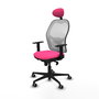 PIQUERAS Y CRESPO Silla de oficina Jorquera Rosa y Blanca
