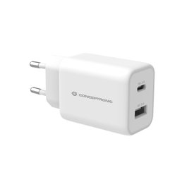 Conceptronic ALTHEA11W Cargador de Pared 33W con USB-C PD y USB-A Blanco