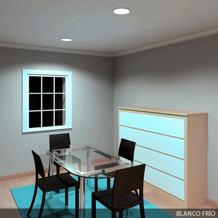 GR RDP1305-20W-CW Placa LED Circular 240mm 20W 2000Lm Luz Blanca Fría 6000K, Reemplazo Bombilla 120W, IP25, para Interior