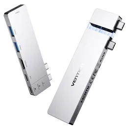 Vention Docking Station THZH0 Gris con HDMI 4K y Thunderbolt