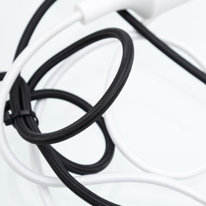 Portalámparas Colgante Blanco Plástico 4,50 X 4,50 X 10 cm (Set de 5)