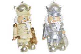 DKD Home Decor Figura de Resina Surtida de 2 Piezas para Navidad Moderna