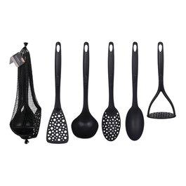 Basics Utensilios de Cocina Negros 5 Piezas