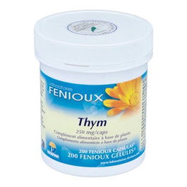 FENIOUX Thym (Tomillo) 200 Cápsulas para el mantenimiento de las vías respiratorias