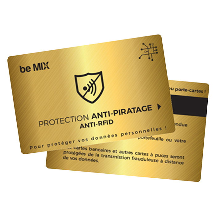 Be Mix Funda Antipirateo RFID Tarjeta Aluminio 5.5x8.6 cm Protección Datos