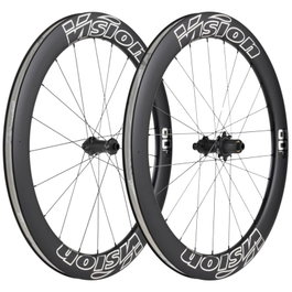 Vision Metron 60 Rueda de Carbono 60mm Compatible Shimano 11V Incluye Adaptadores y Kit Tubeless