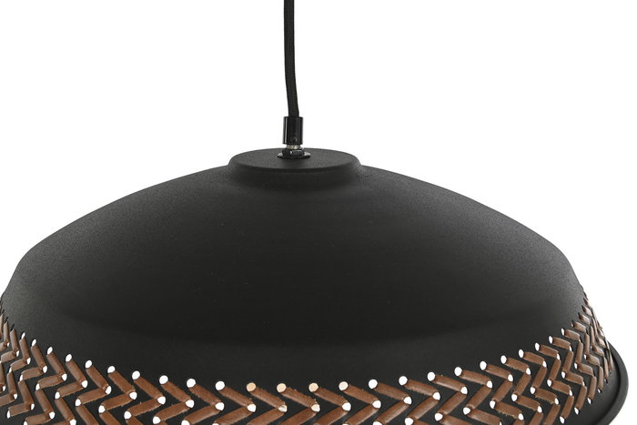 DKD Home Decor Lámpara de Techo Moderna Negra y Crema 42 x 24 x 42 cm (2 Unidades)