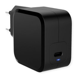 VALUE Cargador USB Tipo C PD 45W con Enchufe Europeo Negro