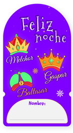 Bismark 333589 Pack 6 Etiquetas Adhesivas Reyes Magos 6x16.5 cm