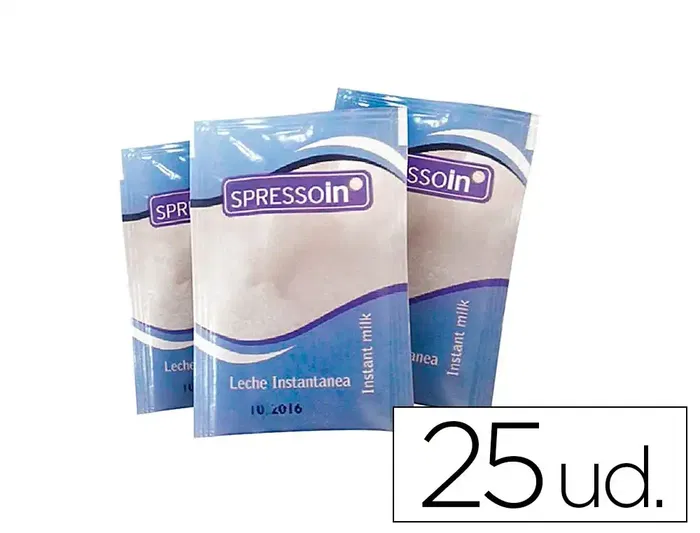Spressoin Leche en polvo instantánea en sobres monodosis de 5 g, envase de 25 unidades