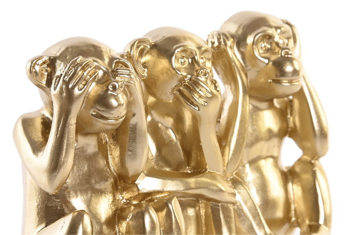 DKD Home Decor Figura de Monos en Resina Dorado DKD Home Decor Figura de Monos en Resina Dorado