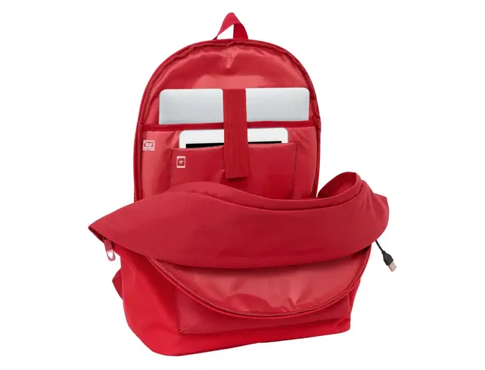 Safta Mochila Doble Sevilla F.C. para Portátil 15,6 Pulgadas con USB y Resistente al Agua