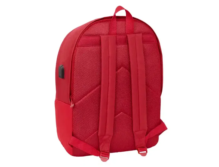 Safta Mochila Doble Sevilla F.C. para Portátil 15,6 Pulgadas con USB y Resistente al Agua