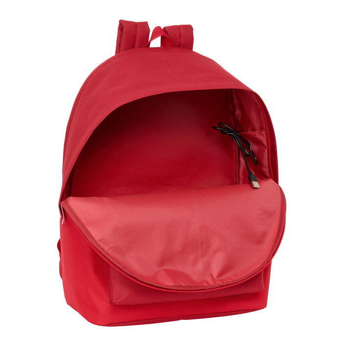 Safta Mochila Doble Sevilla F.C. para Portátil 15,6 Pulgadas con USB y Resistente al Agua