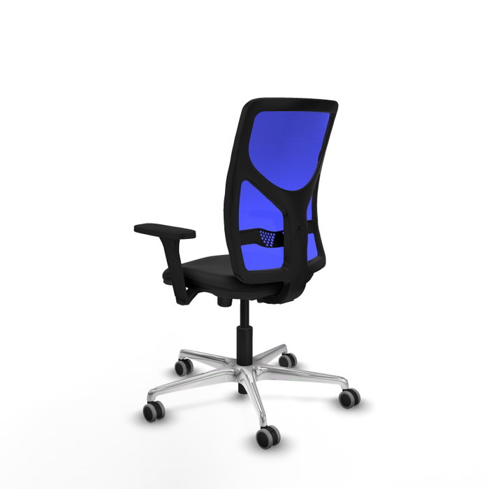 PIQUERAS Y CRESPO Silla de oficina Motilla con mecanismo Sincro, Azul y Negro