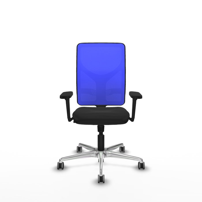 PIQUERAS Y CRESPO Silla de oficina Motilla con mecanismo Sincro, Azul y Negro