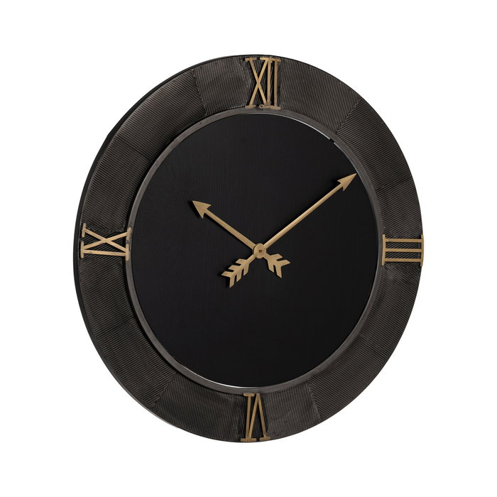 Reloj Pared Negro Dm-Metal 80 X 2,50 X 80 cm Reloj Pared Negro Dm-Metal 80 X 2,50 X 80 cm