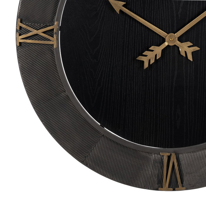 Reloj Pared Negro Dm-Metal 80 X 2,50 X 80 cm Reloj Pared Negro Dm-Metal 80 X 2,50 X 80 cm