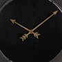 Ixia Reloj de Pared Negro DM-METAL 80 x 2,50 x 80 cm