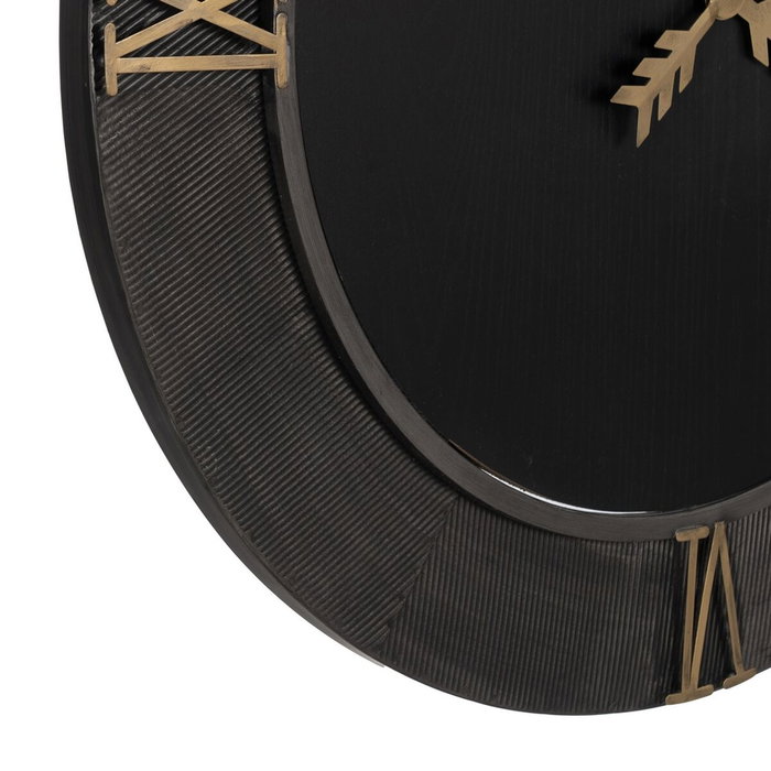 Ixia Reloj de Pared Negro DM-METAL 80 x 2,50 x 80 cm