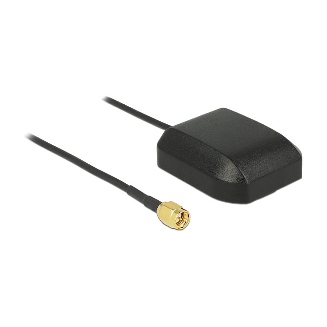 Navilock 60555 Antena GNSS GLONASS+GPS con conector SMA macho y cable de 3 m
