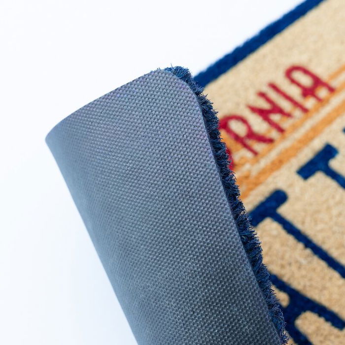 ERIK Felpudo Matricula Regreso al Futuro Back to the Future Fibra de Coco Base PVC Antideslizante