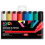 Uni ball POSCA PC-8K Colores Surtidos Punta Biselada 8,0 mm Estuche de 8 Unidades