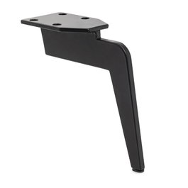 Q&Q Pata Metálica Talia para Sofá y Mueble 100x70 mm Altura 170 mm Negro Mate