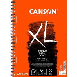 Cuaderno De Dibujo Canson Xl Croquis Con Espiral Grano Fino A4 120G 98H (Set de 5)