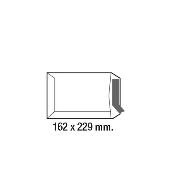 Sam Bolsas DIN C5 de Papel Offset Blanco con Tira de Silicona, 250 Unidades