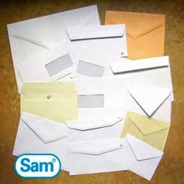Sam Bolsas DIN C5 de Papel Offset Blanco con Tira de Silicona, 250 Unidades