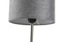 DKD Home Decor Lámpara de Sobremesa Poliester y Metal Gris y Plateado 20x20x55 cm
