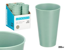 LEKNES Vaso Cónico Verde 200ml