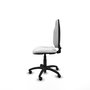 Silla de oficina Algarra con mecanismo Contacto permanente básico tapizada con Tela color Blanco. Equipada con Base poliamida negra, Sin brazos y Ruedas de parqué
