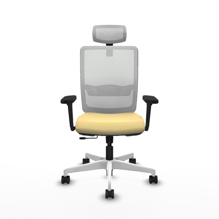 PIQUERAS Y CRESPO Silla de oficina Haches con mecanismo Sincro/Traslack, Crema y Blanco PIQUERAS Y CRESPO Silla de oficina Haches con mecanismo Sincro/Traslack, Crema y Blanco