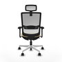PIQUERAS Y CRESPO Silla de oficina Haches con mecanismo Sincro/Traslack, Crema y Blanco