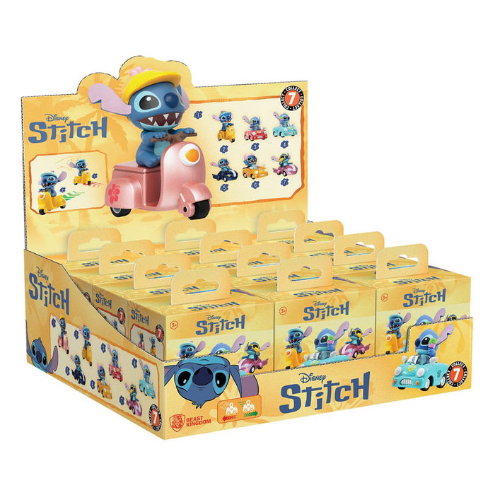 YuMe Toys Lilo & Stitch Vehículos de Cuerda con Figuras Zoom Hero Stitch Surtido Blind Box