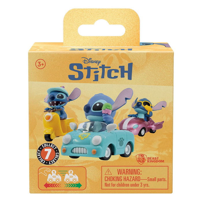 YuMe Toys Lilo & Stitch Vehículos de Cuerda con Figuras Zoom Hero Stitch Surtido Blind Box