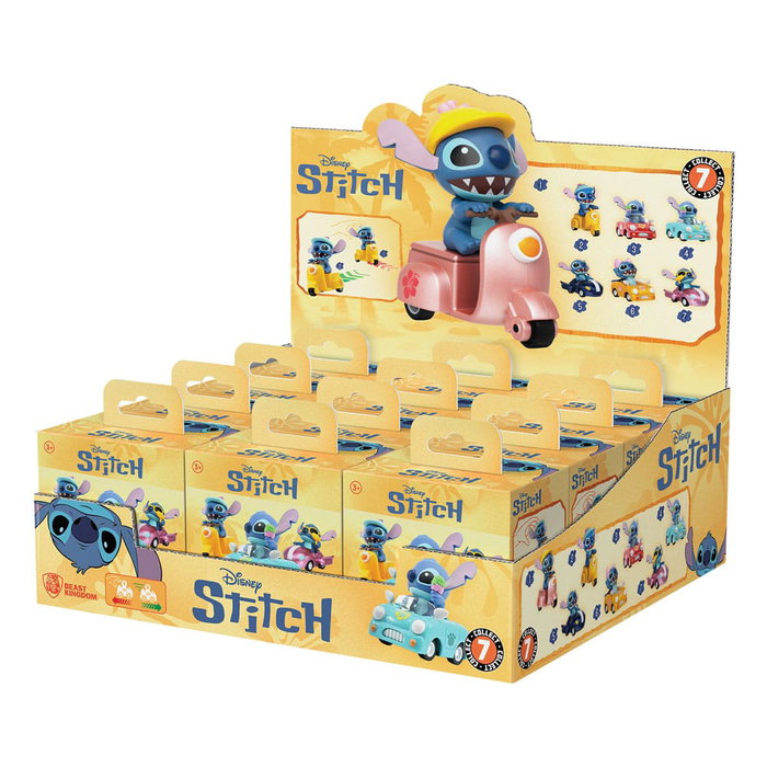 YuMe Toys Lilo & Stitch Vehículos de Cuerda con Figuras Zoom Hero Stitch Surtido Blind Box