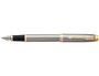 Parker Pluma IM Metal Cepillado GT - Sofisticado y de Notable Diseño, Plumín de Acero Inoxidable