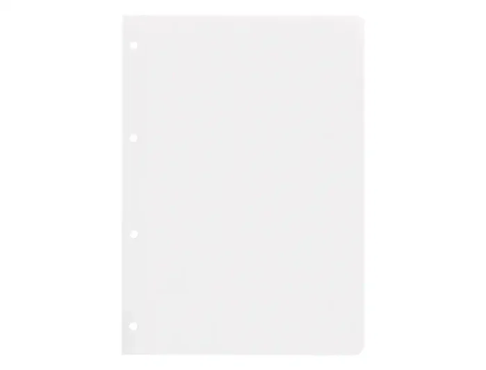Liderpapel Recambio de papel A5 100 hojas 100g liso doble margen 6 taladros