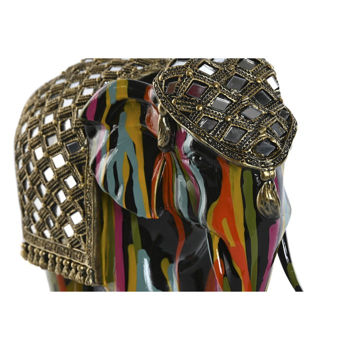 DKD Home Decor Figura de Elefante Multicolor en Resina