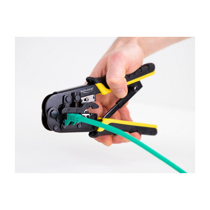 DeLOCK 90505 Alicate de crimpado universal con pelacables para RJ45, RJ12/11 o 4P DeLOCK 90505 Alicate de crimpado universal con pelacables para RJ45, RJ12/11 o 4P