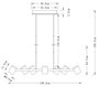 DKD Home Decor Lámpara de Techo de Metal y Madera Blanca, 7 Bombillas GU10
